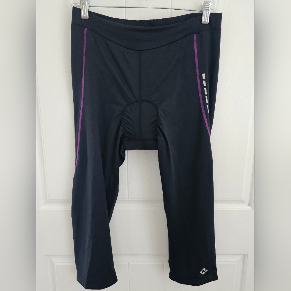 NWT NAVISKIN SPF 50+  Womens Padded Black & Purple Cycling Pants, Tights